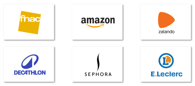 Logo des entreprises éligibles à la carte cadeau