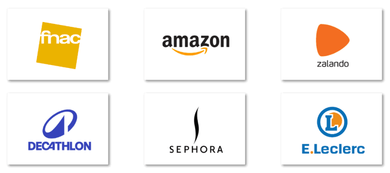 Logo des entreprises éligibles à la carte cadeau