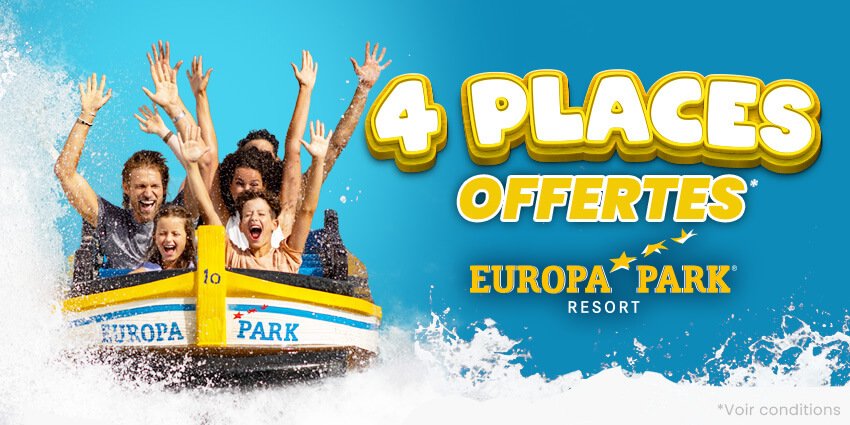 Attraction aquatique Europa-Park en forme de bateau