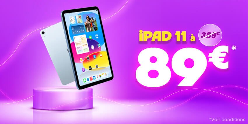 iPad présenté sur un podium