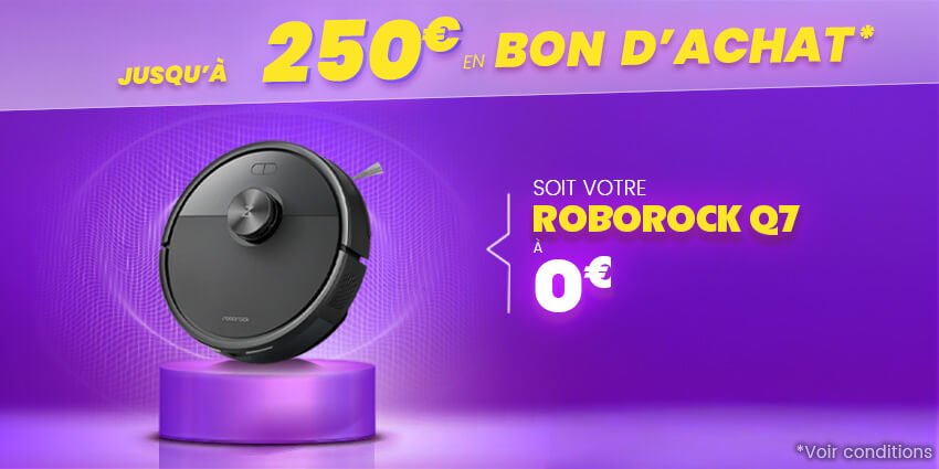 Robot Aspirateur présenté sur un podium