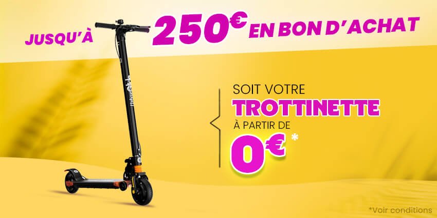 Offre remplacement pare-brise : jusqu'à 250€ sur votre trottinette électrique