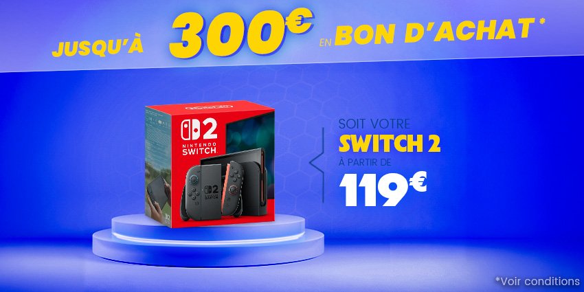 Switch 2 présentée sur un podium